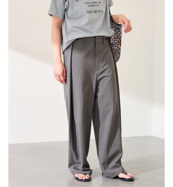 FRAMeWORK「撥水強撚PEアジャストパンツ」|スラックス|