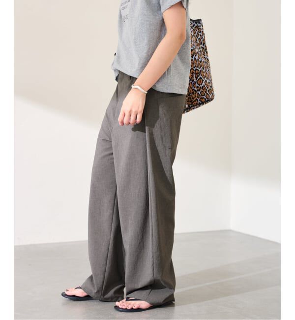 FRAMeWORK「撥水強撚PEアジャストパンツ」|スラックス|