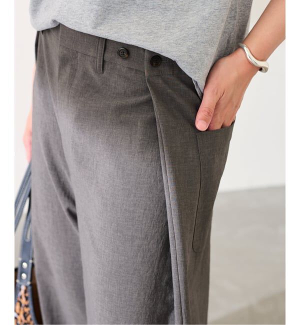 FRAMeWORK「撥水強撚PEアジャストパンツ」|スラックス|