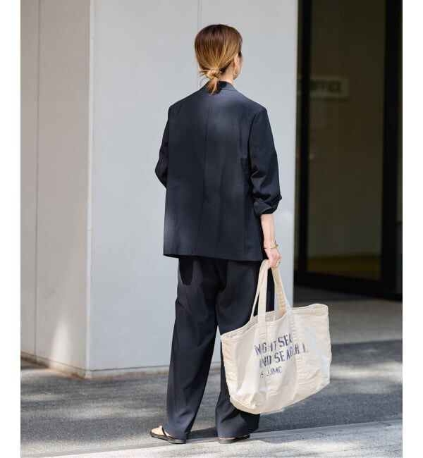 FRAMeWORK「撥水強撚PEアジャストパンツ」|スラックス|