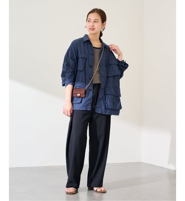 FRAMeWORK「撥水強撚PEアジャストパンツ」|スラックス|