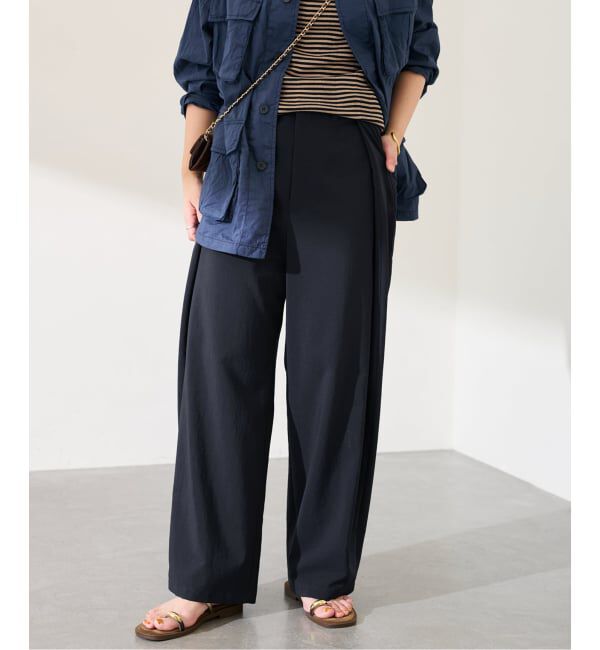 FRAMeWORK「撥水強撚PEアジャストパンツ」|スラックス|