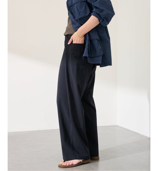 FRAMeWORK「撥水強撚PEアジャストパンツ」|スラックス|