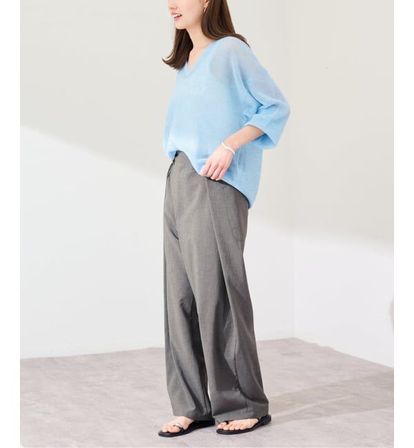 FRAMeWORK「撥水強撚PEアジャストパンツ」|スラックス|