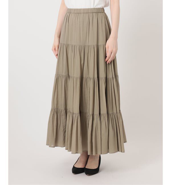 Spick and Span「HYU ギャザーティアードスカート」|スカート|