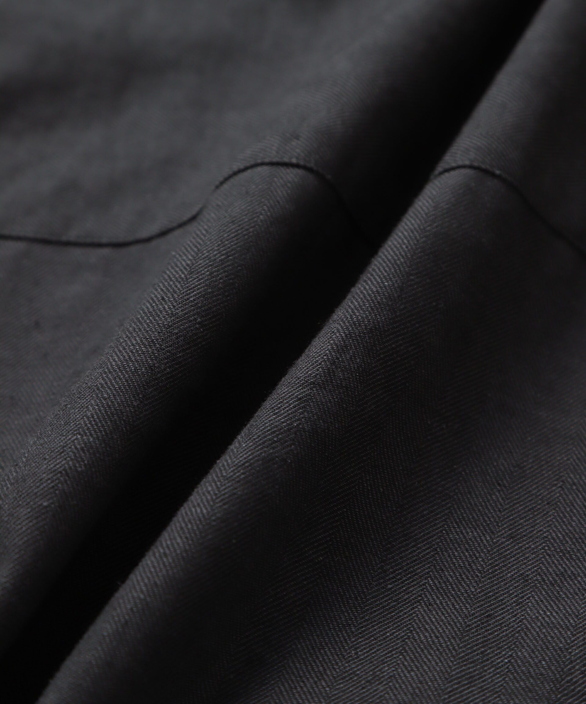 nano･universe「リネンコットンヘリンボーンバンドカラーシャツ」|シャツ・ブラウス|