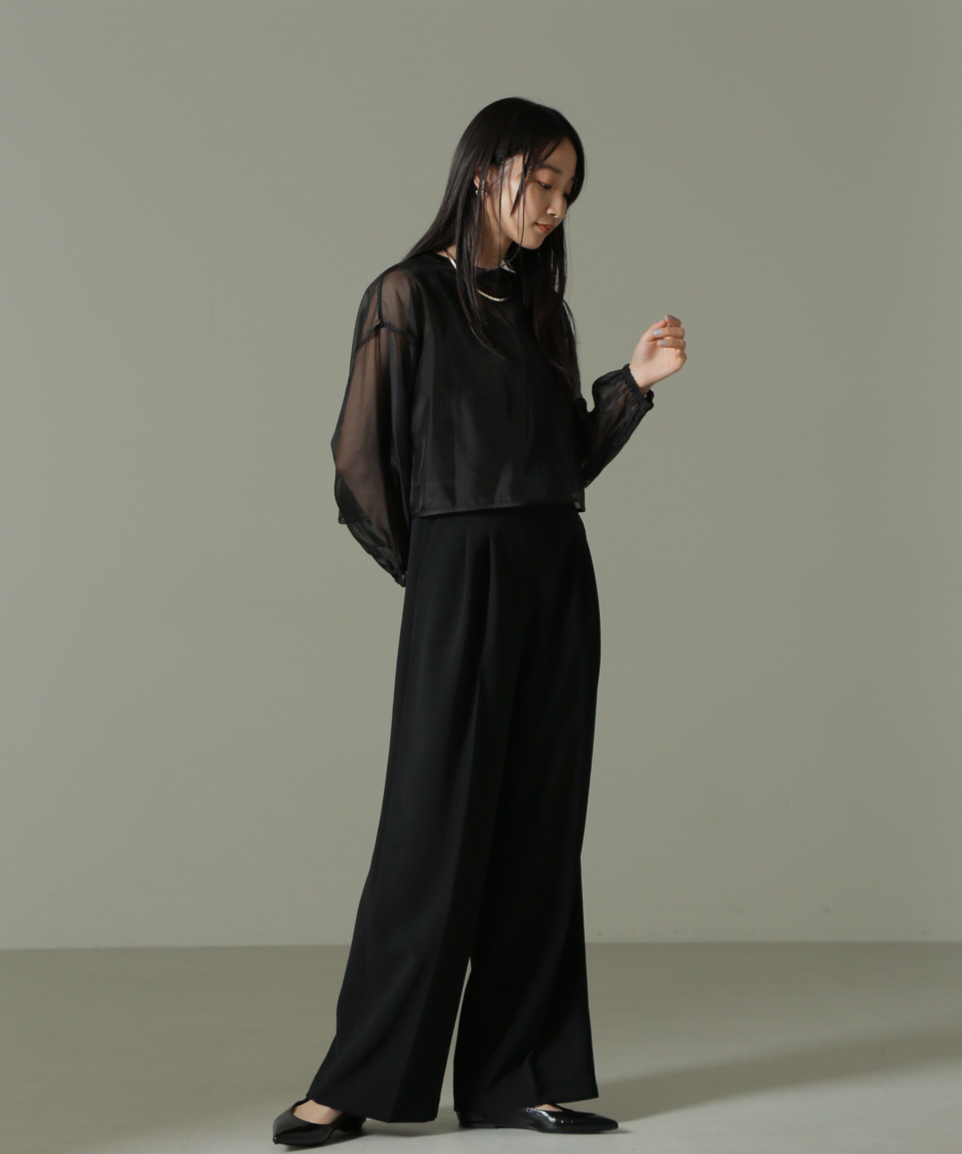 nano･universe「オーガンジーボレロ＆オールインワンセットパンツ」|ワンピース|