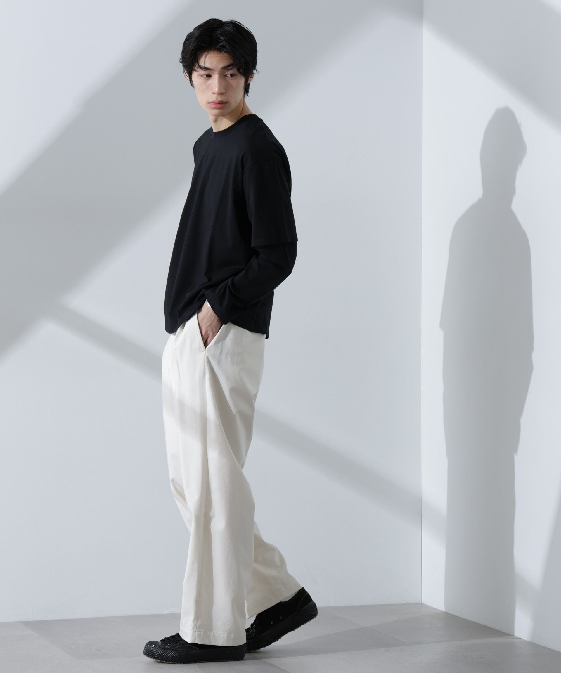 nano･universe「フェイクレイヤードTシャツ 長袖」|Tシャツ・カットソー|