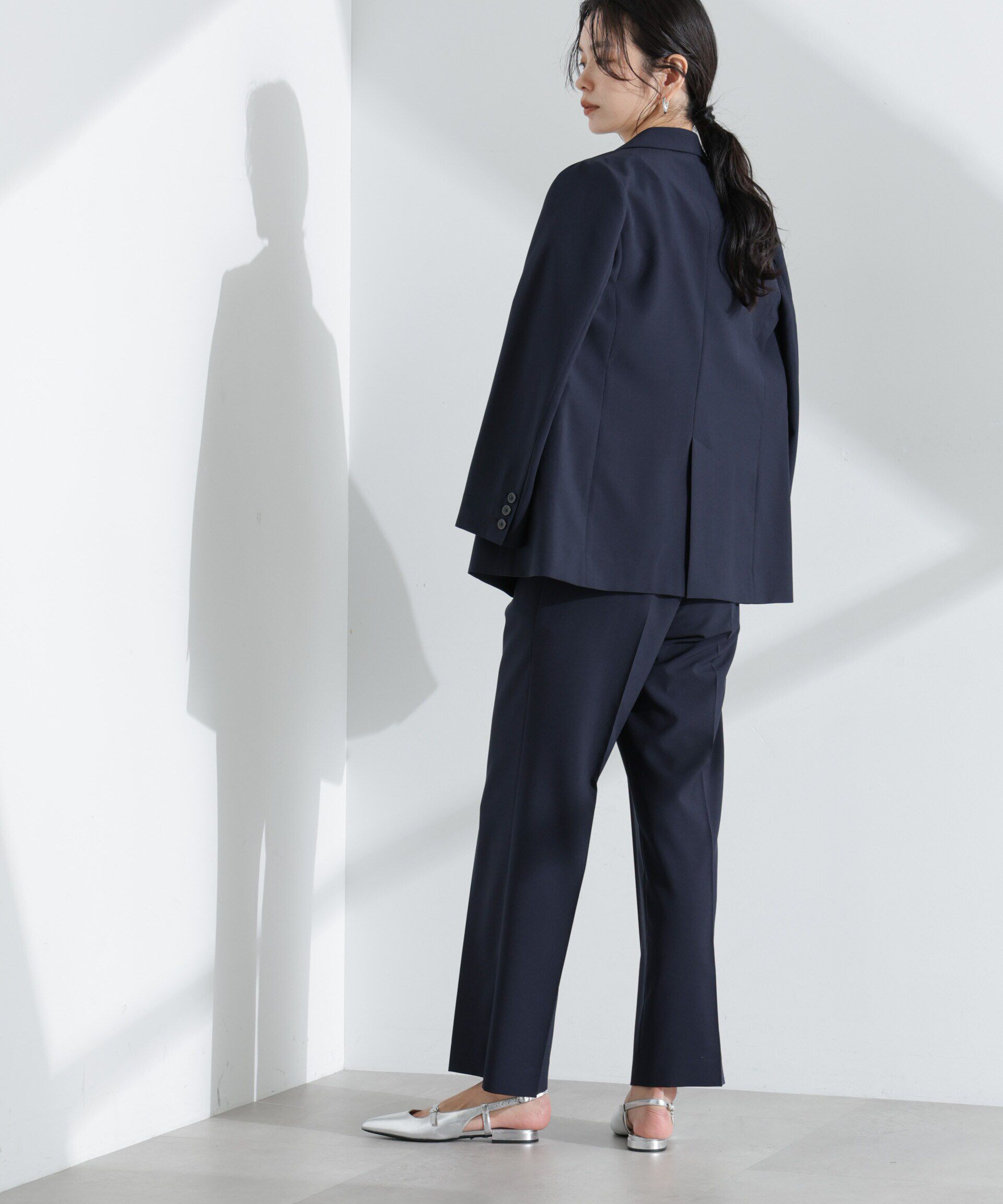 nano･universe「ライトファンクション タックセミワイドパンツ(セットアップ可)」|チノ|