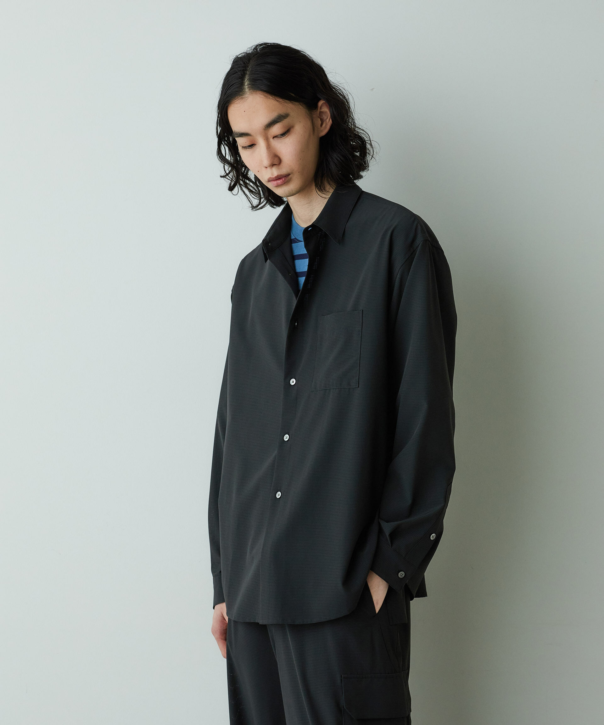 nano･universe「「HOTEL PALACE」オテルパラス アスレチックテックレギュラーカラーシャツ」|シャツ・ブラウス|