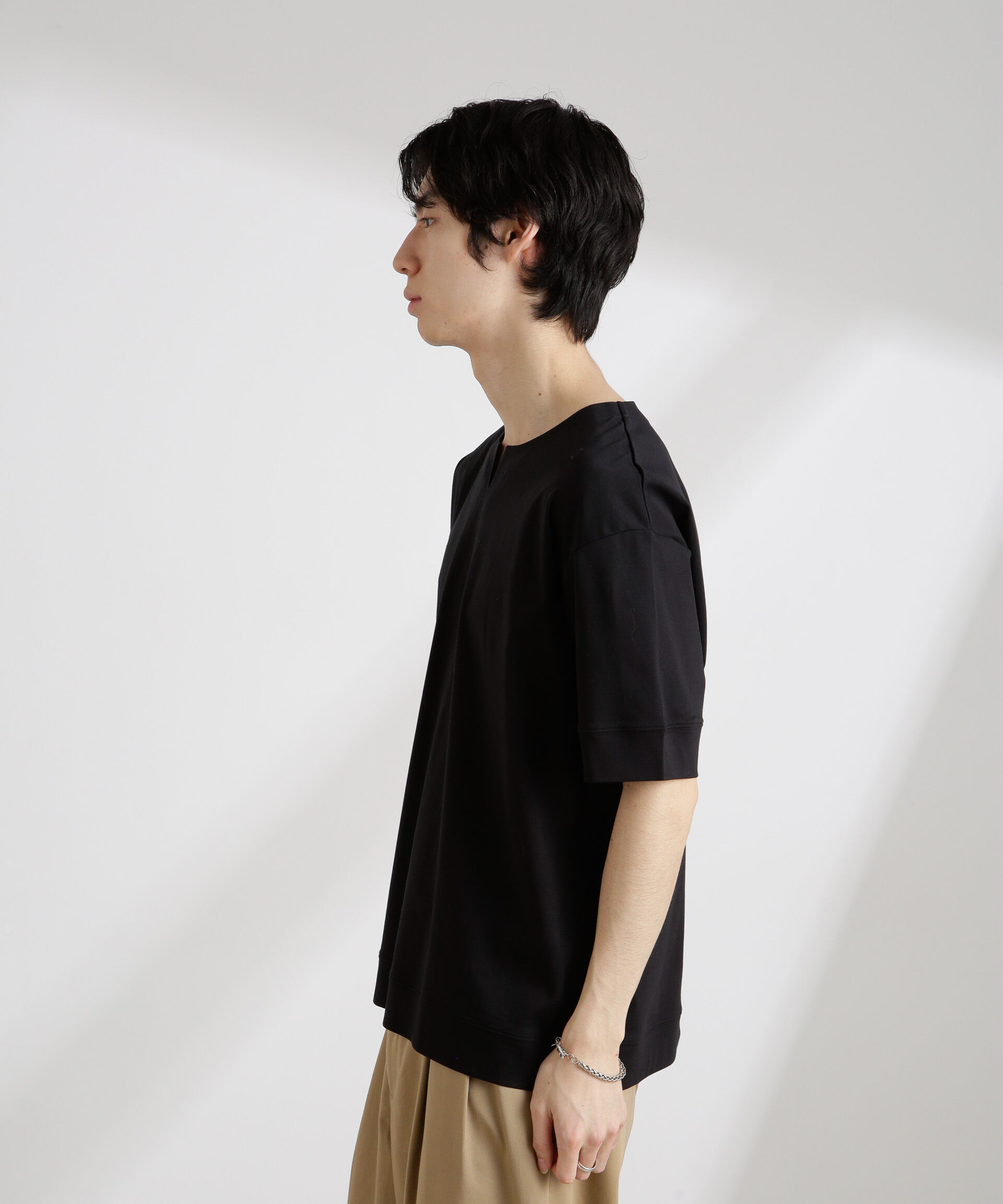 nano･universe「50/－シルケットスムースキーネックTシャツ」|Tシャツ・カットソー|