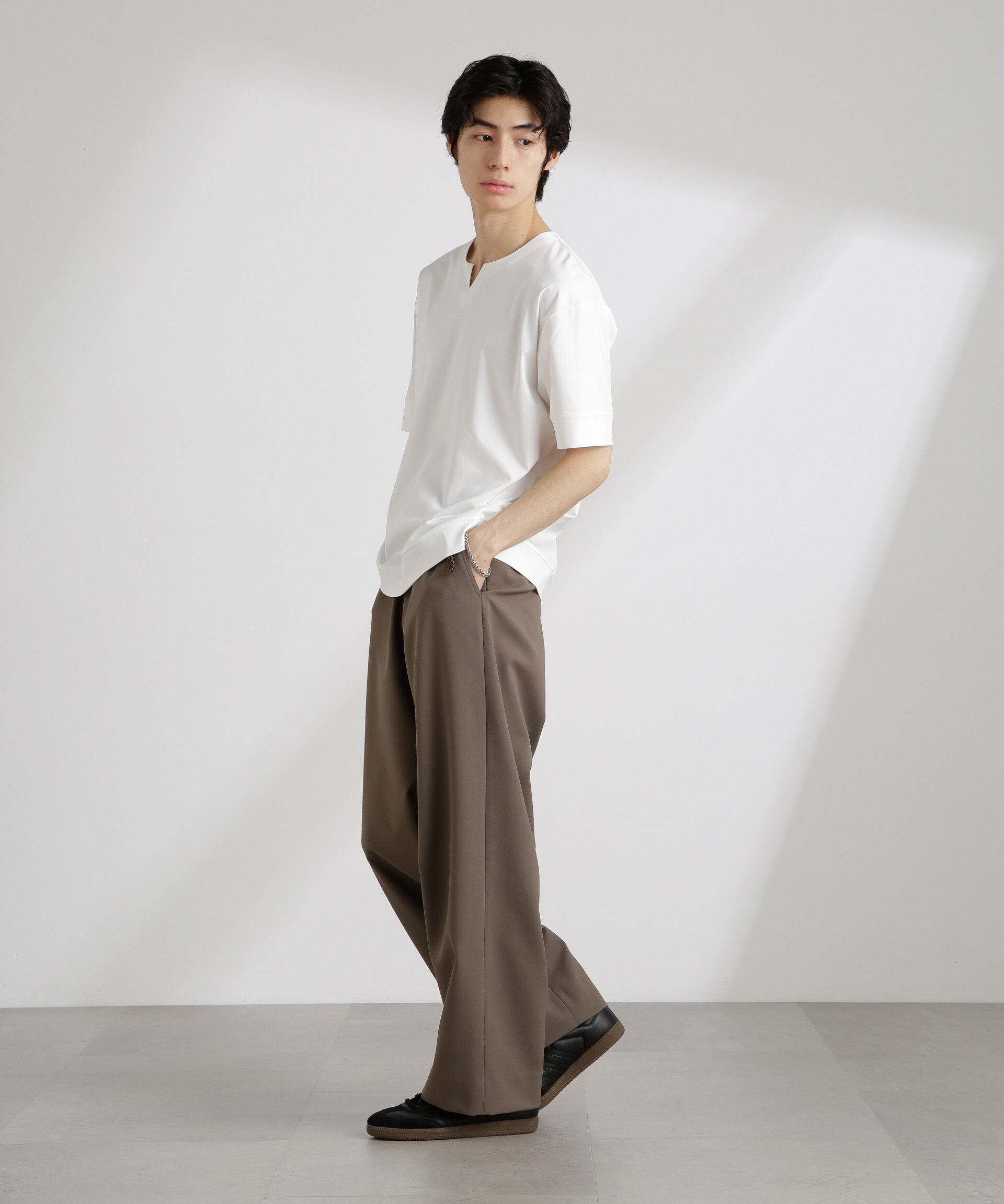 nano･universe「50/－シルケットスムースキーネックTシャツ」|Tシャツ・カットソー|