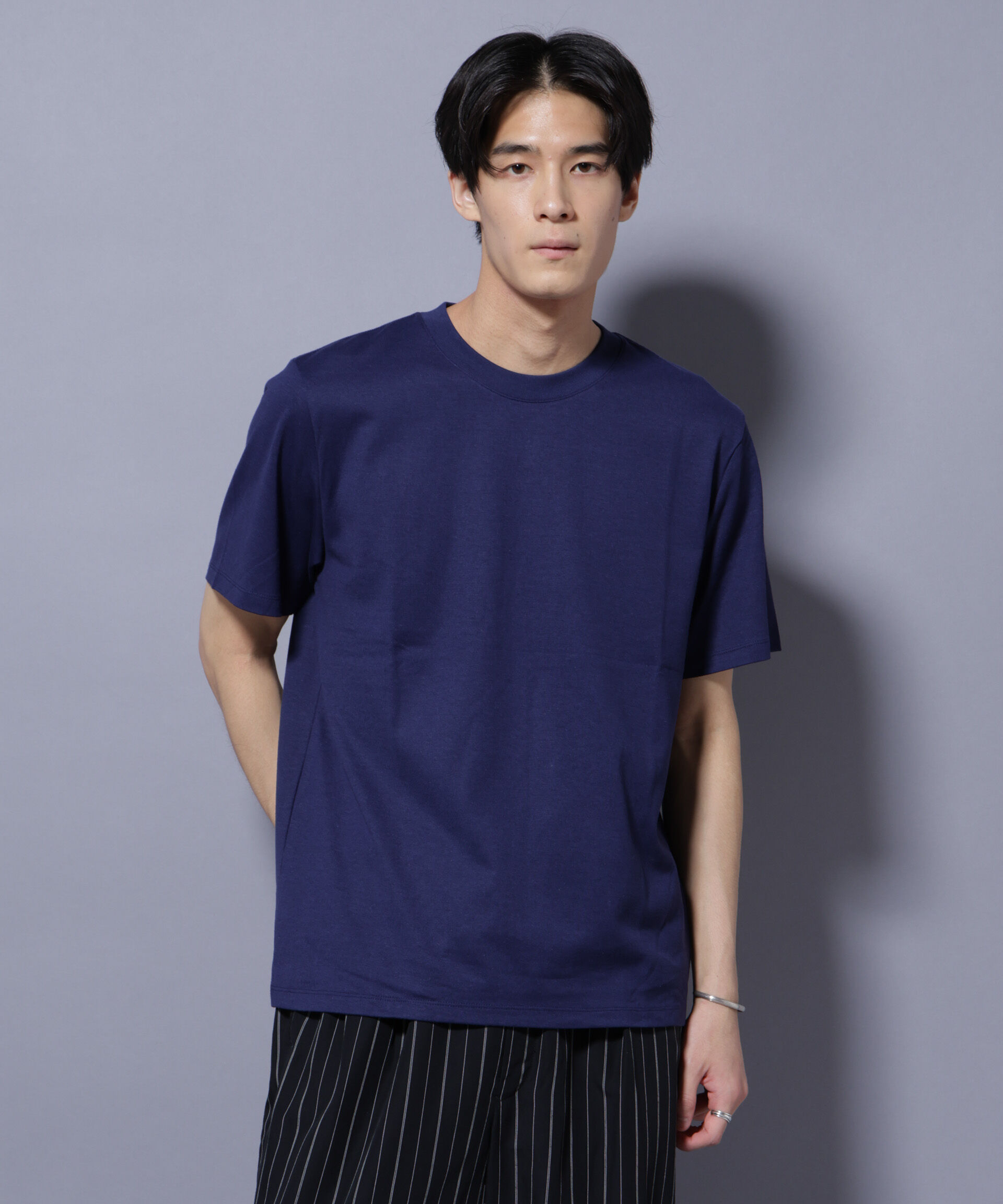 nano･universe「Anti Soaked(R) 汗染み防止 クルーネック レギュラーシルエットTシャツ」|Tシャツ・カットソー|