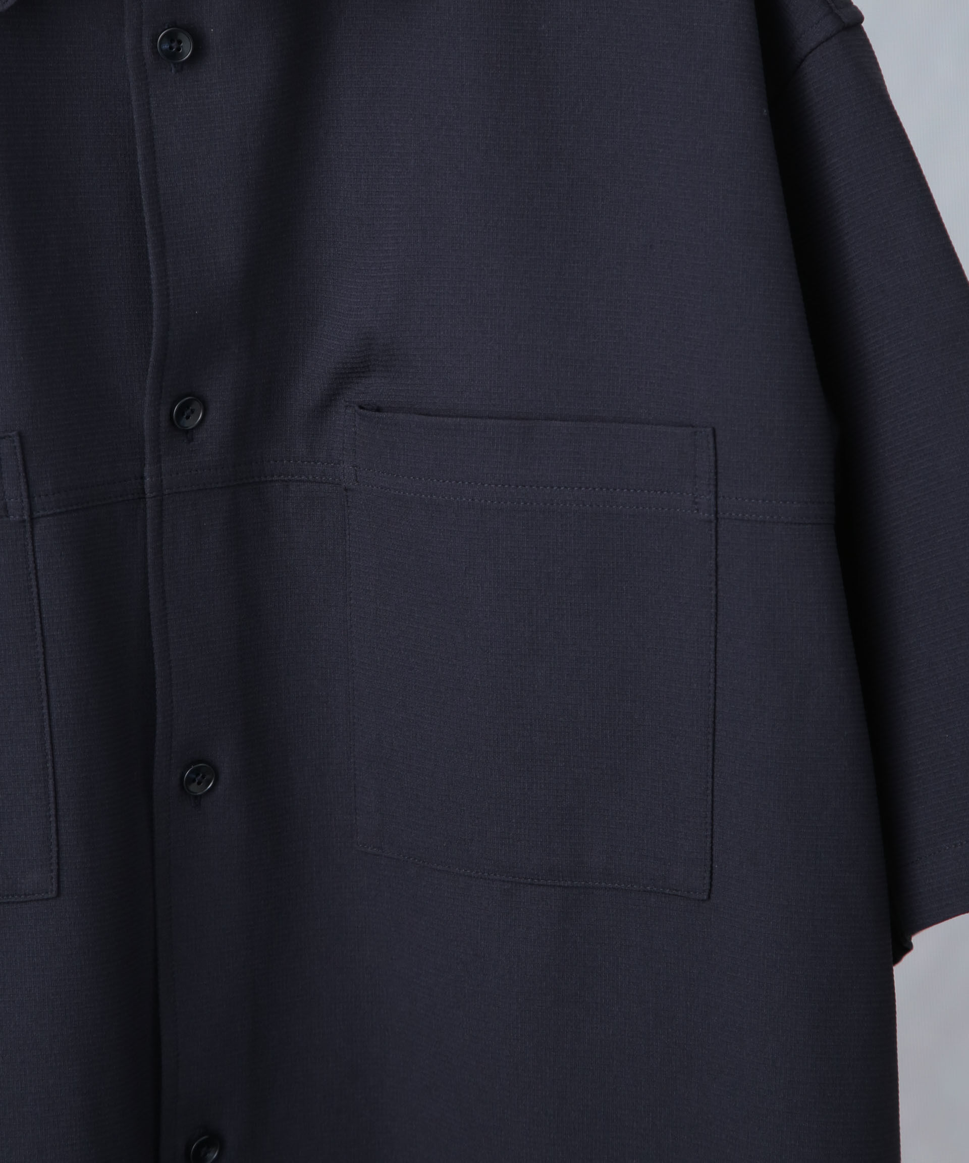 nano･universe「DotAir(R)ミニホールストレッチシャツ半袖/吸水速乾(セットアップ可)」|シャツ・ブラウス|