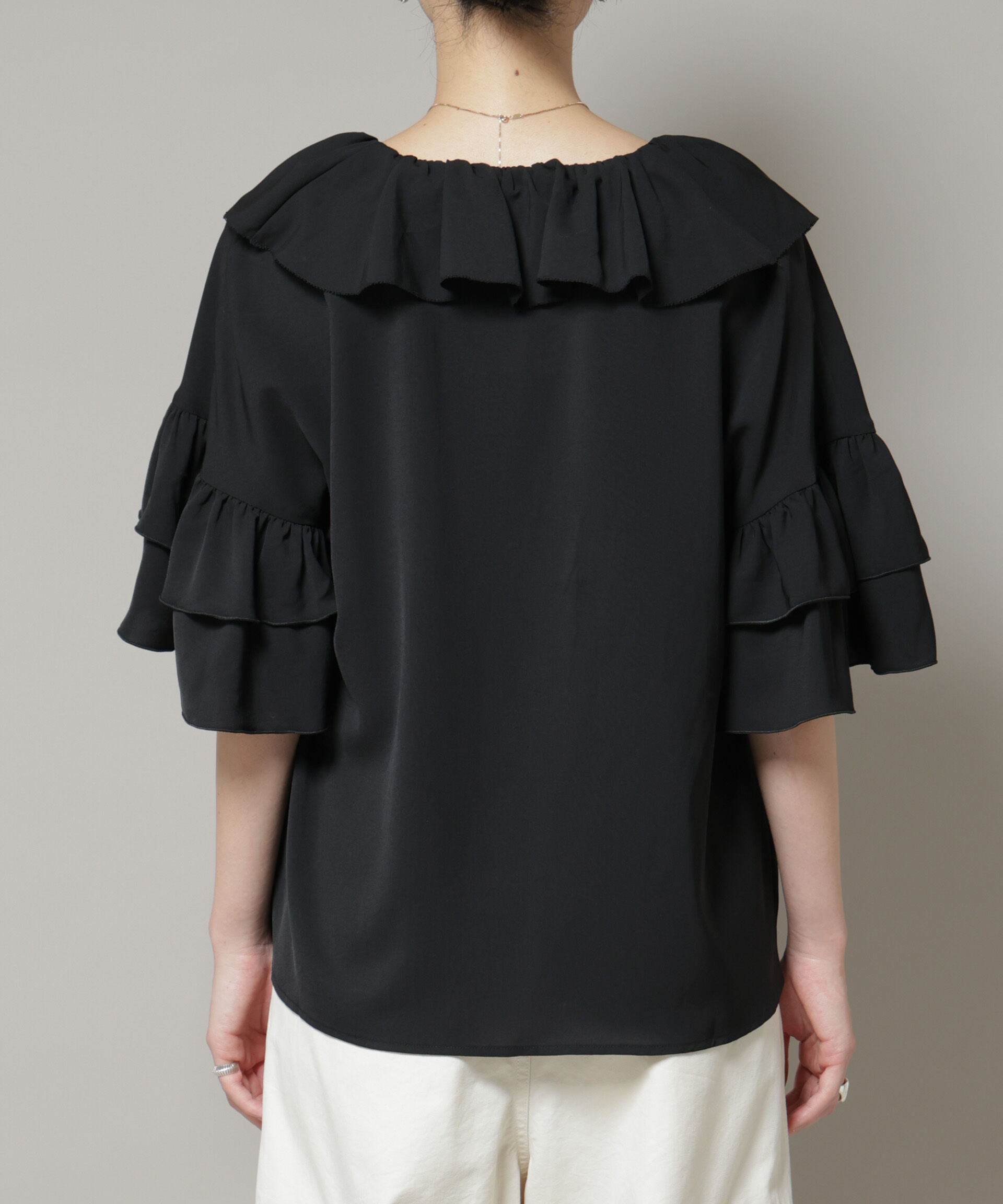 nano･universe「ピコフリルフレアブラウス」|シャツ・ブラウス|