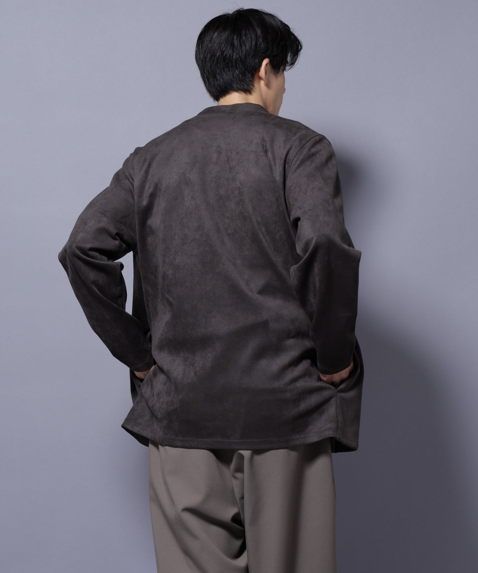 nano･universe「フェイクスエードトッパーカーディガン」|Tシャツ・カットソー|