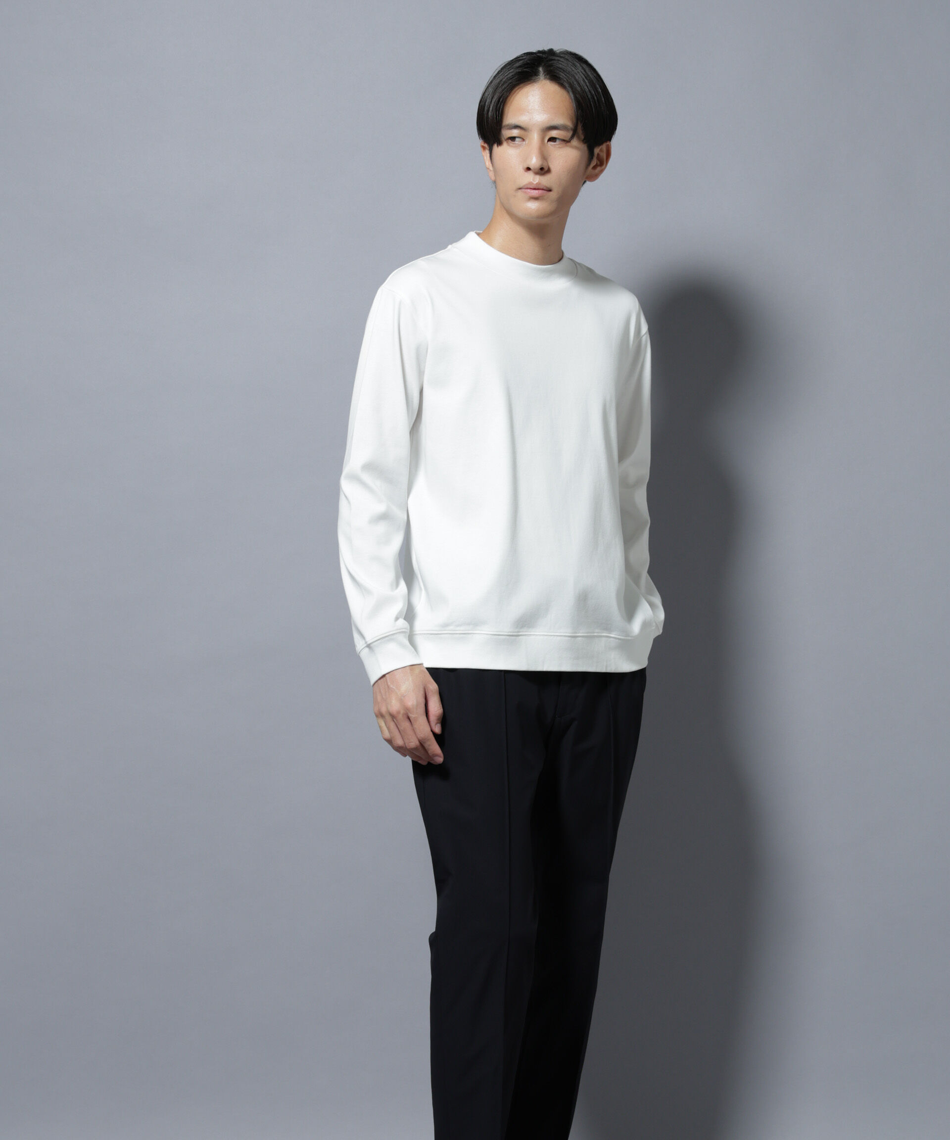 nano･universe「「FORMAL JERSEY」モックネックカットソー長袖」|Tシャツ・カットソー|