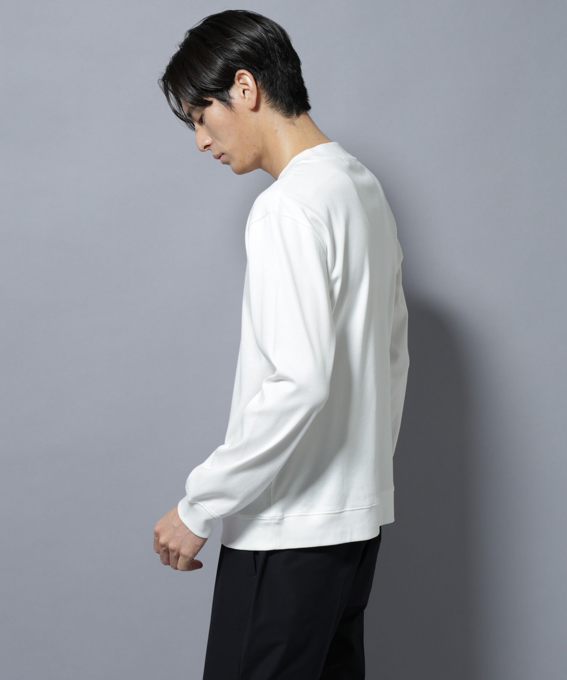 nano･universe「「FORMAL JERSEY」モックネックカットソー長袖」|Tシャツ・カットソー|