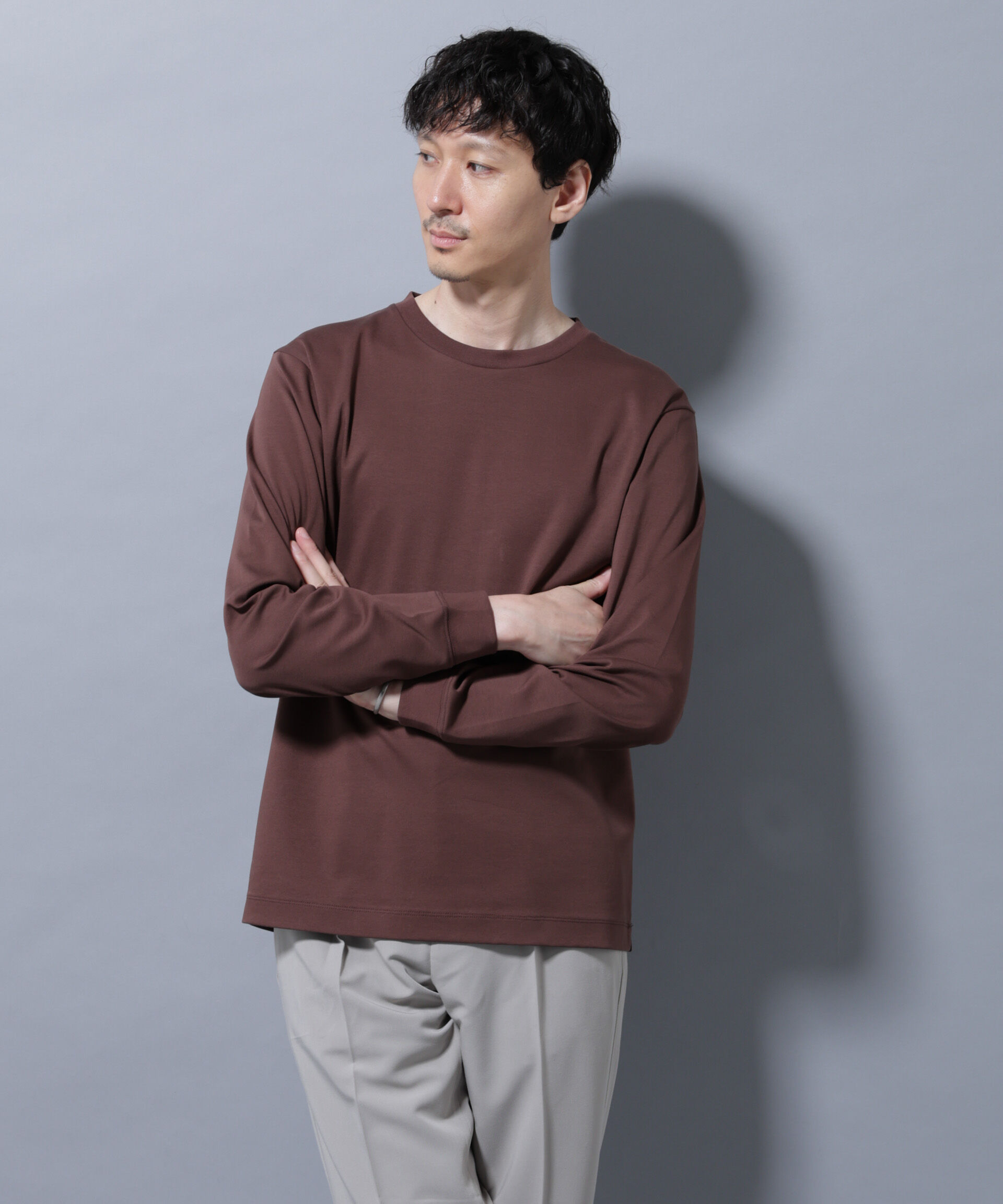 nano･universe「アンチスメルクルーネックTシャツ 長袖」|Tシャツ・カットソー|