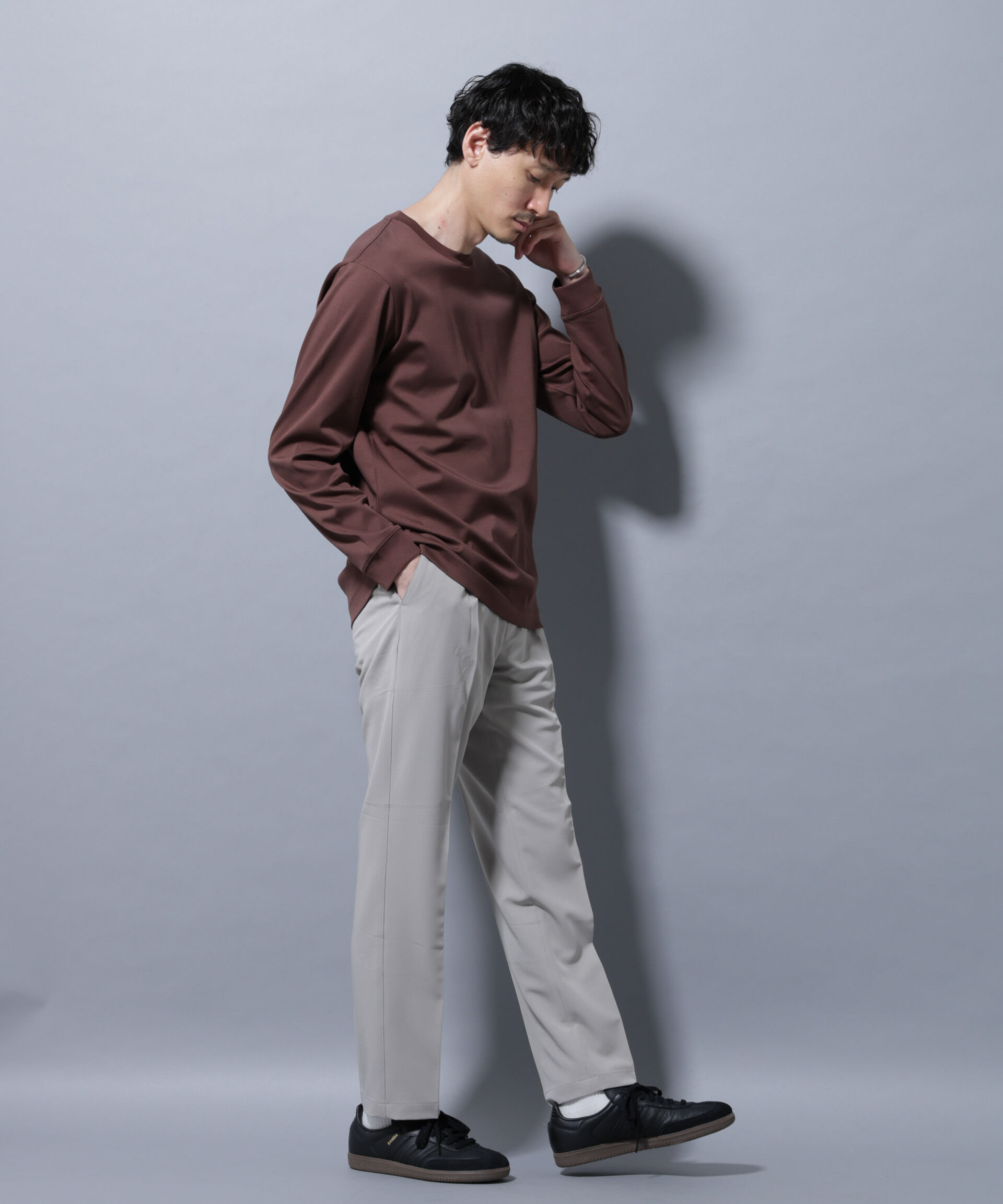 nano･universe「アンチスメルクルーネックTシャツ 長袖」|Tシャツ・カットソー|