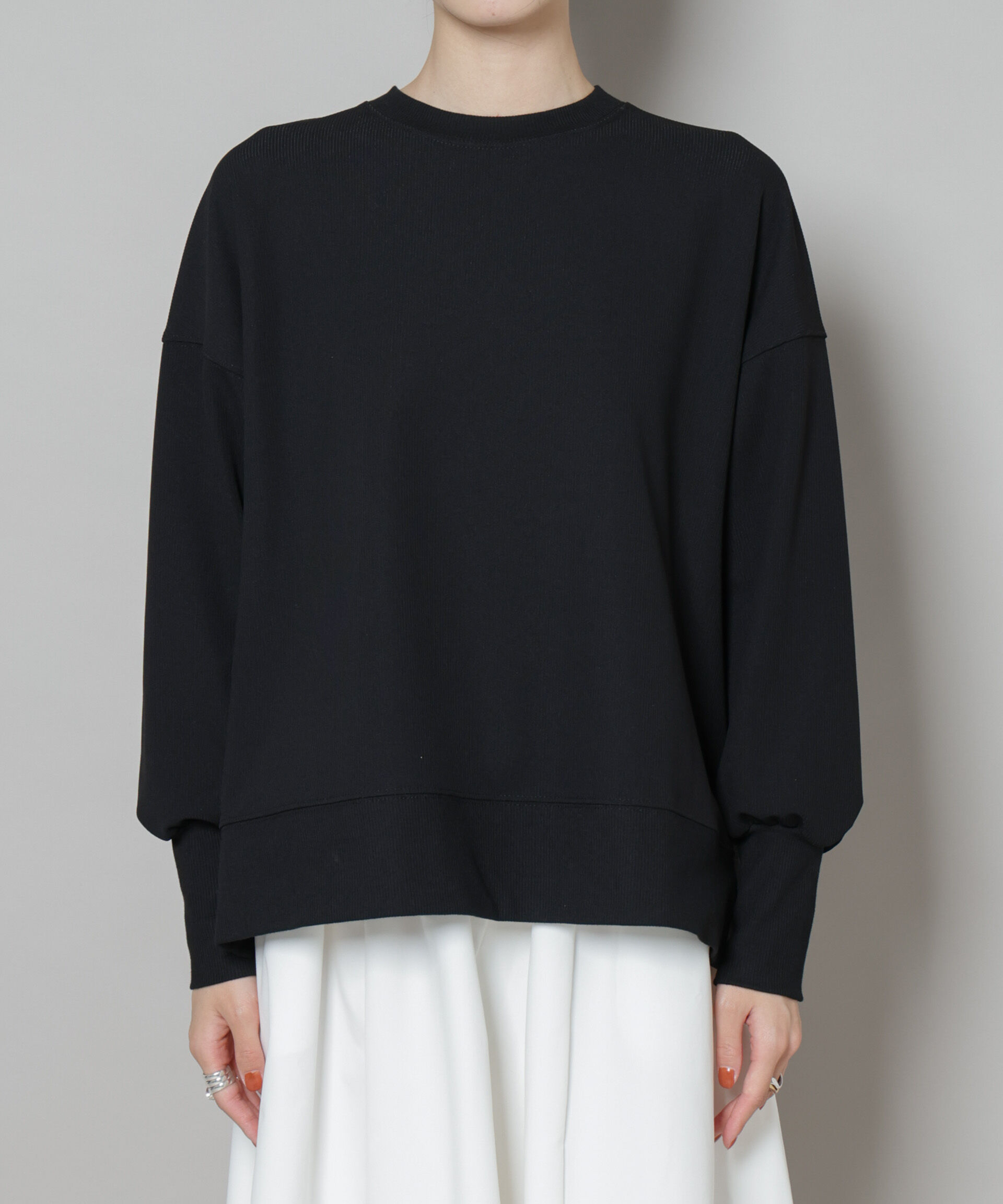 nano･universe「サカリバカットワイドクルーネックトップス(セットアップ可)」|Tシャツ・カットソー|