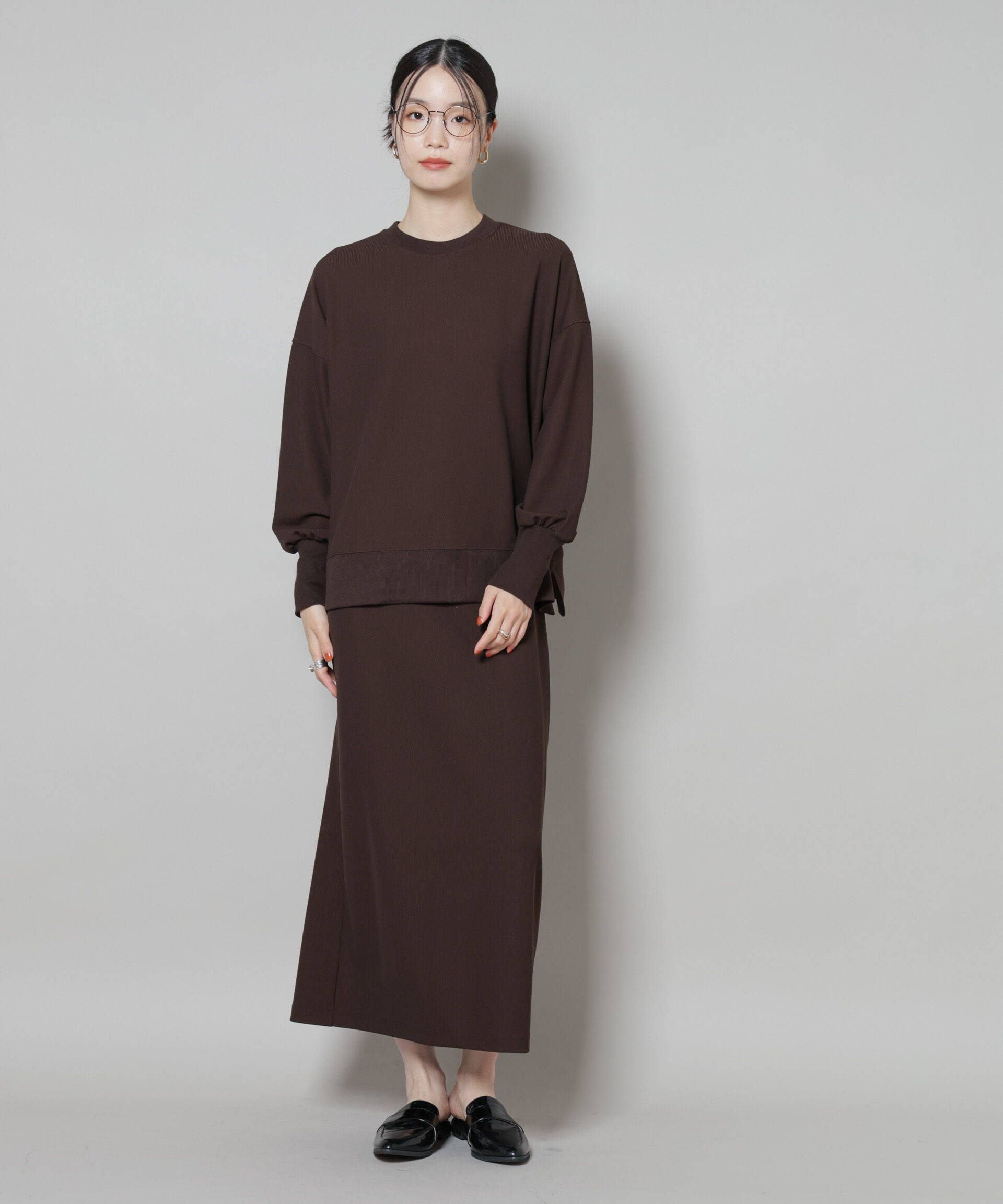 nano･universe「サカリバカットワイドクルーネックトップス(セットアップ可)」|Tシャツ・カットソー|