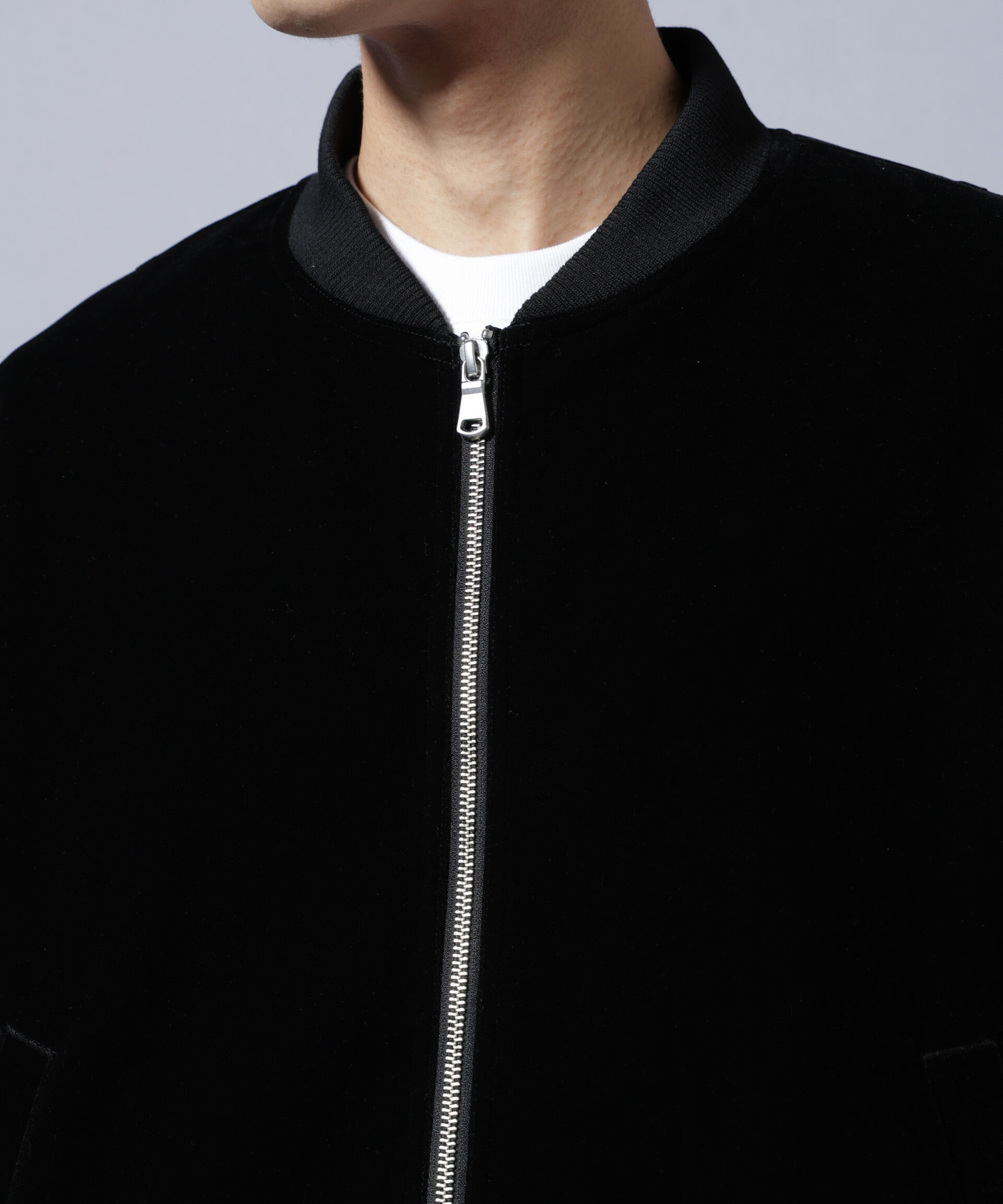 nano･universe「ベロア MA-1」|ブルゾン・スタジャン|