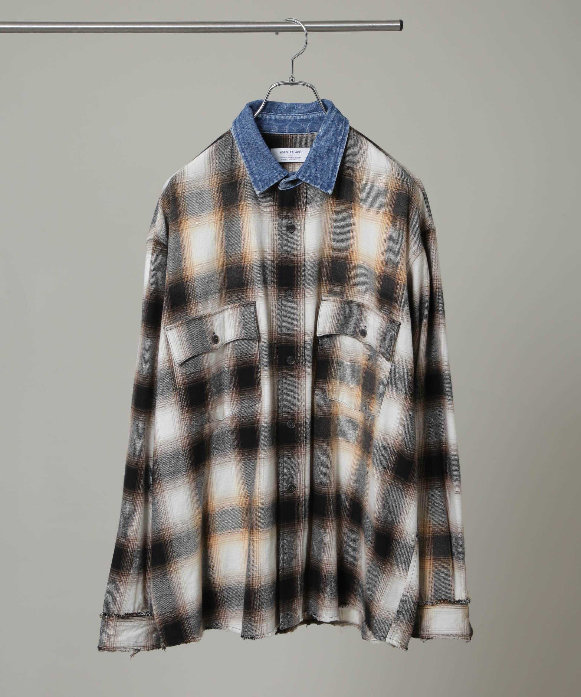 nano･universe「｢HOTEL PALACE｣ ヴィンテージライクオンブレチェックネルシャツ」|シャツ・ブラウス|