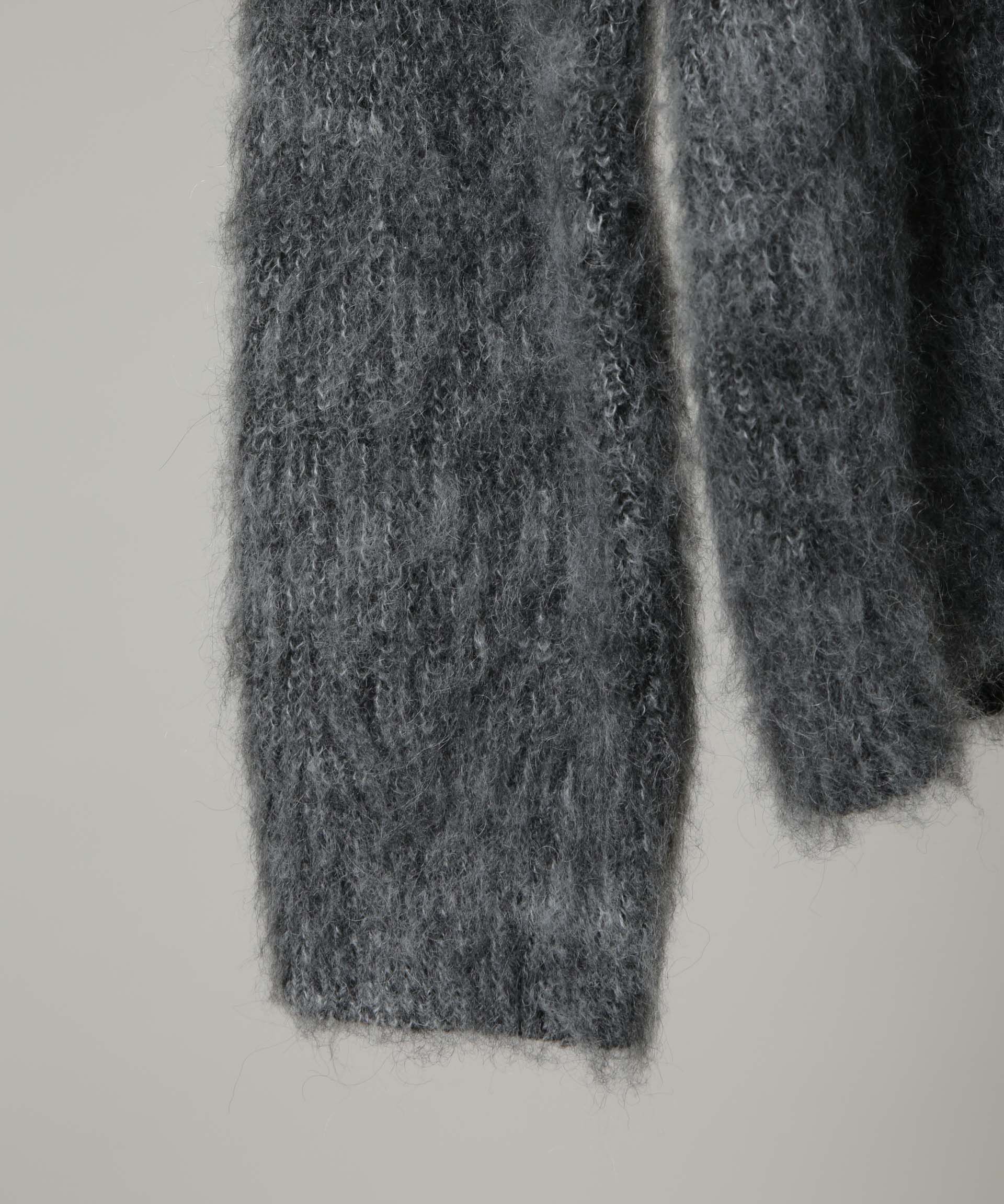 nano･universe「｢HOTEL PALACE｣ フライフロントミックスシャギーカーディガン」|ニット・セーター|