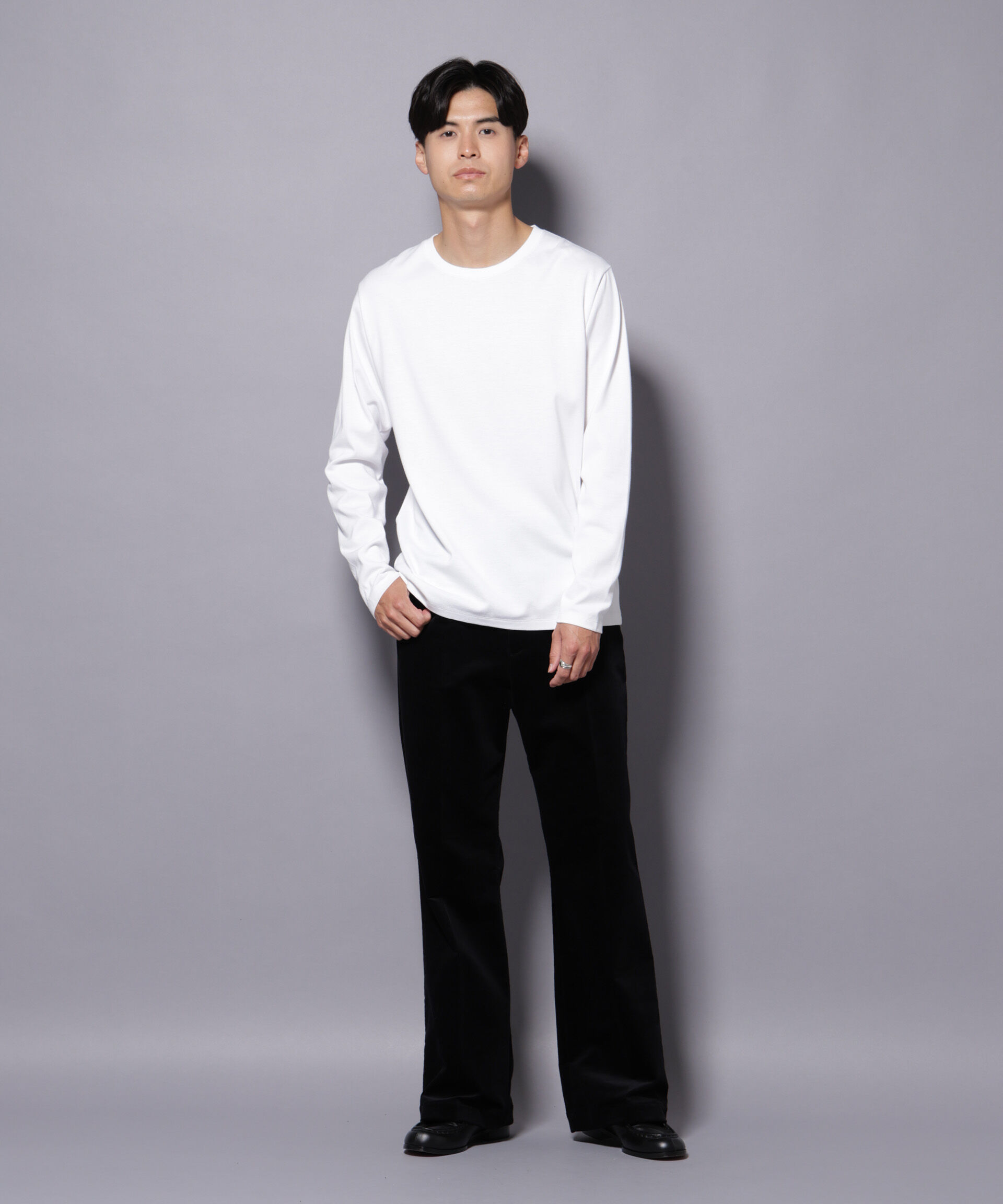 nano･universe「Anti Soaked(R)汗染み防止 クルーネックTシャツ 長袖」|Tシャツ・カットソー|