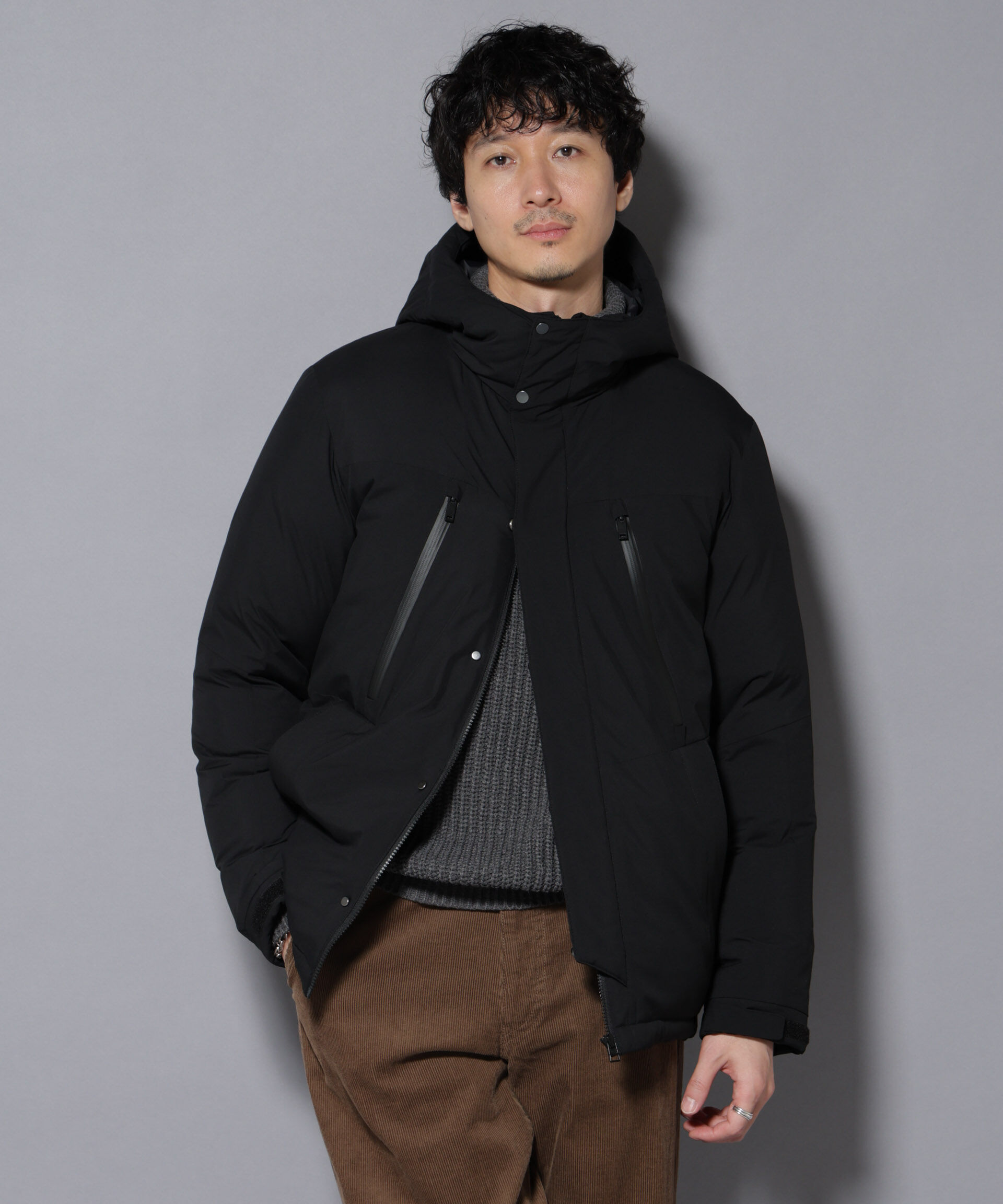 nano･universe「anewdown(R)フルダルマウンテンパーカー撥水ダウン」|ダウン|ブラック