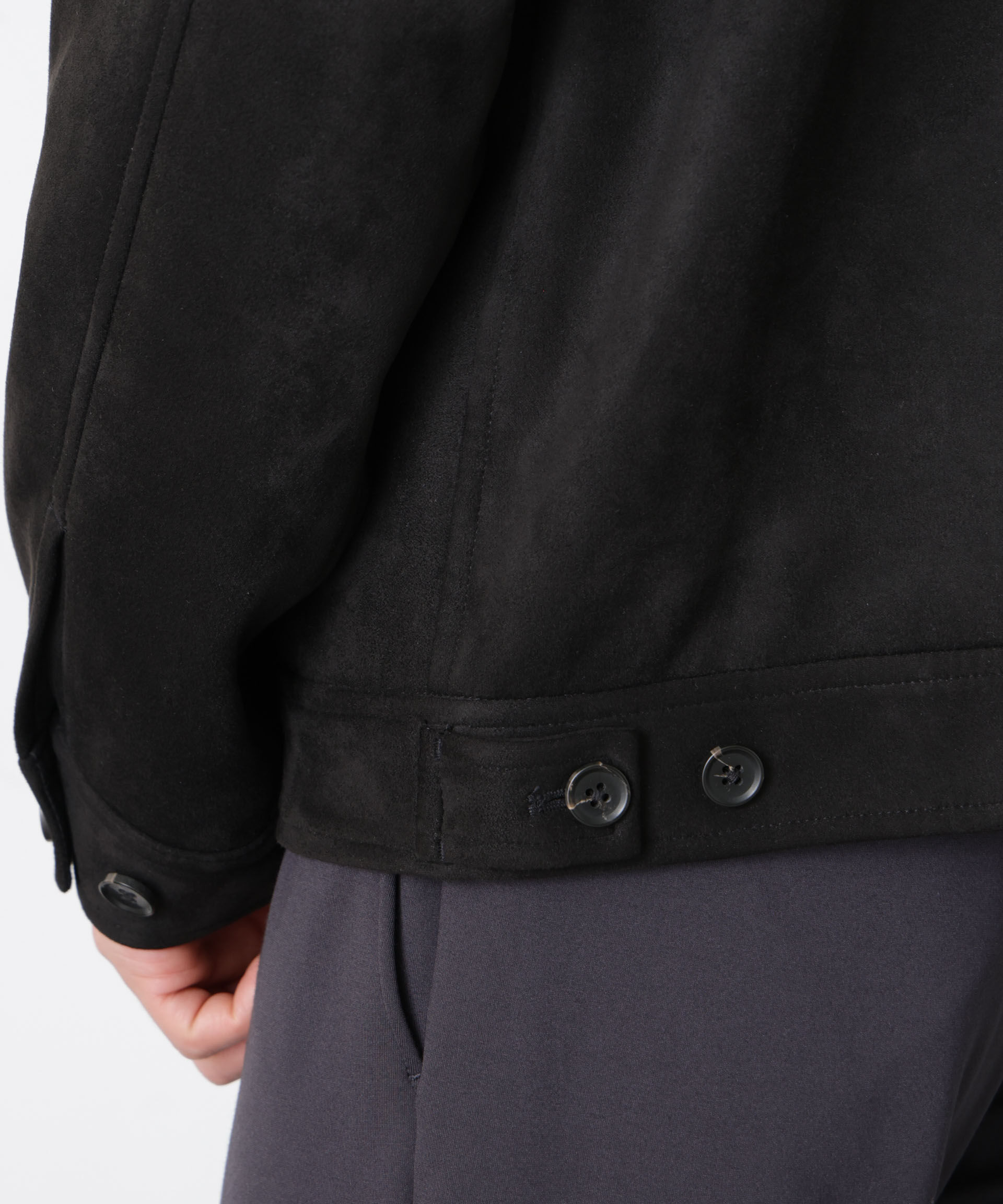 nano･universe「「モダンコンフォート」 フェイクスエードブルゾン」|ブルゾン・スタジャン|