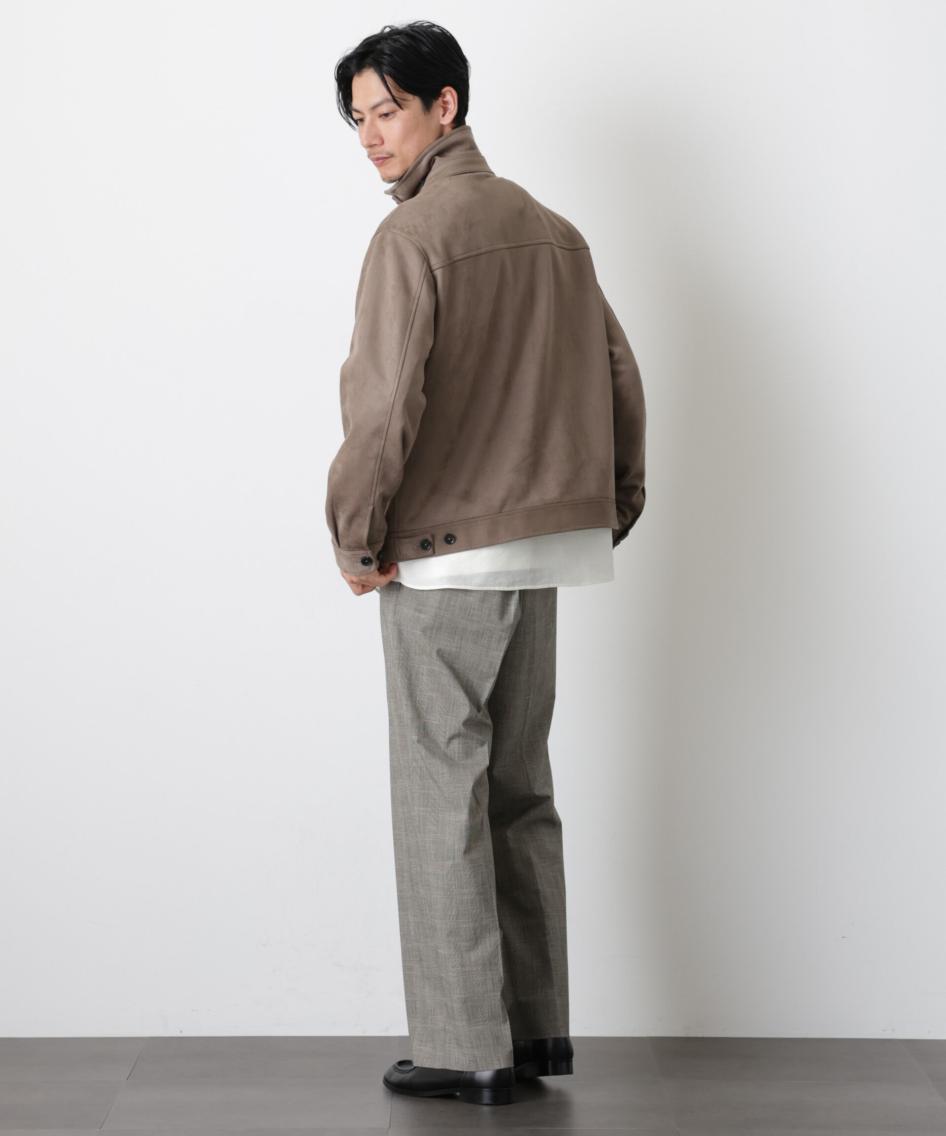 nano･universe「「モダンコンフォート」 フェイクスエードブルゾン」|ブルゾン・スタジャン|