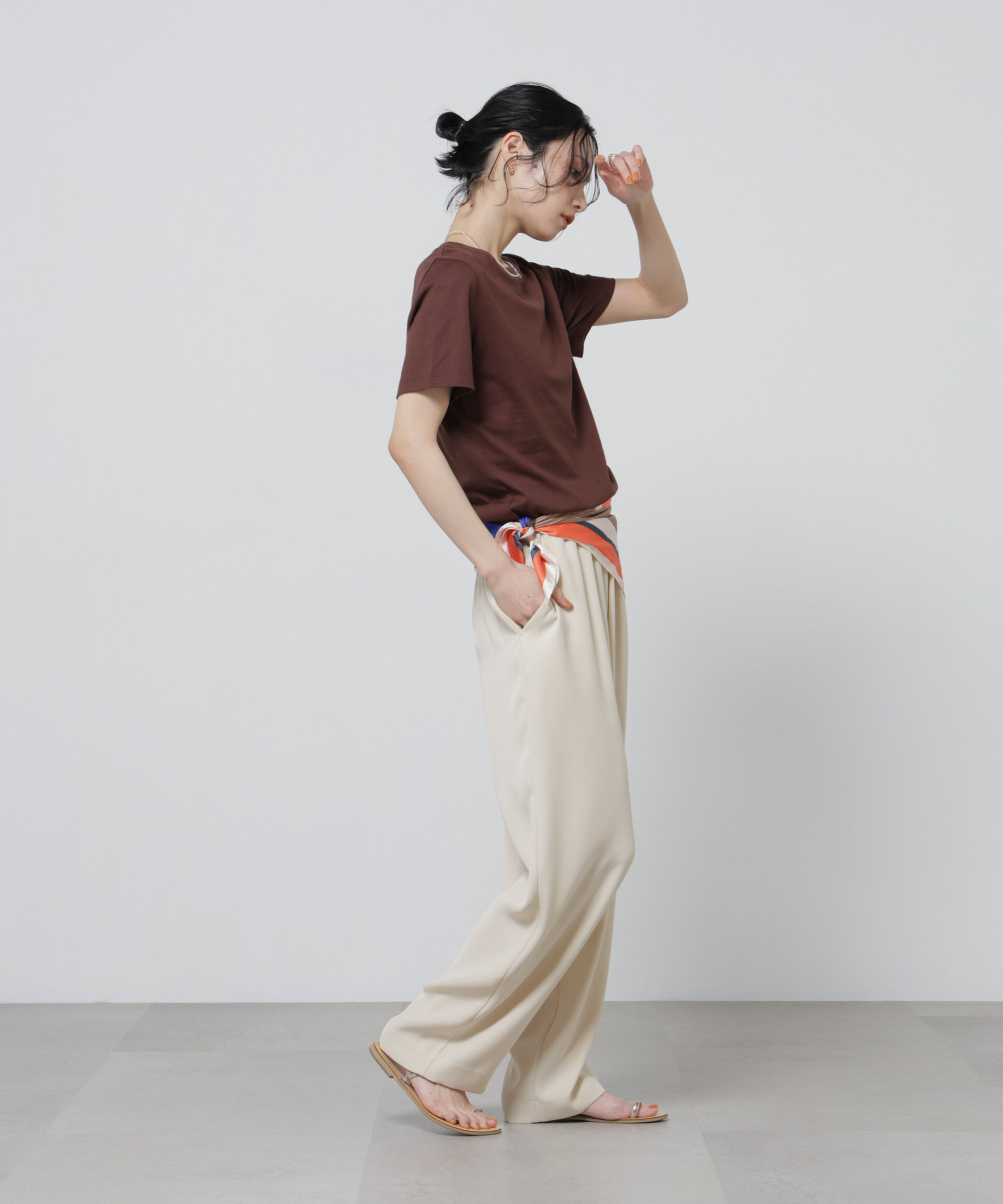 nano･universe「Anti Soaked(R) 汗染み防止カラフルクルーTシャツ」|Tシャツ・カットソー|