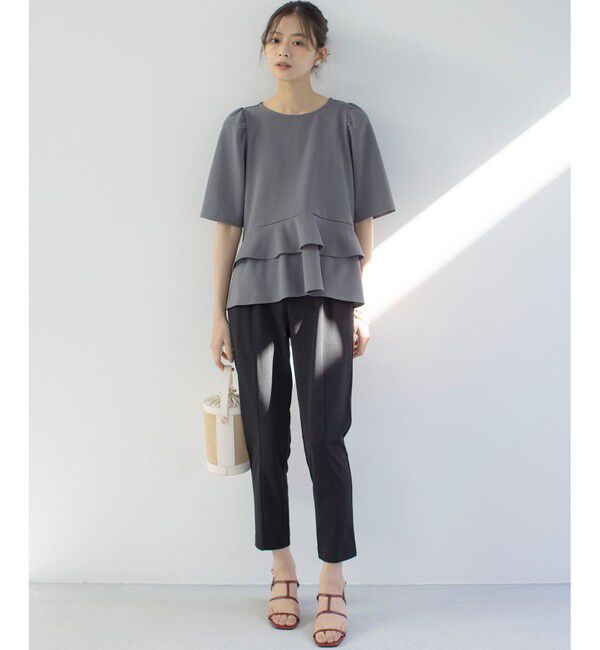 組曲「【ご好評につき追加生産！】ジョーゼットジャージースタイルアップ パンツ」|その他|