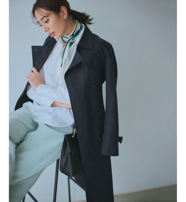 23区「コットンポリエステルギャバジン ロング トレンチコート」|トレンチコート|