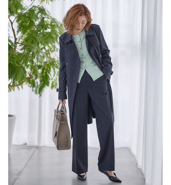 23区「コットンポリエステルギャバジン ロング トレンチコート」|トレンチコート|