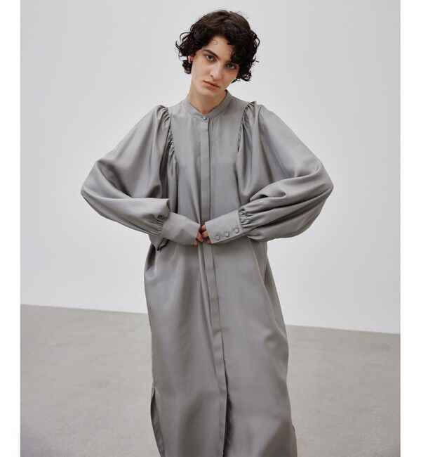 BEIGE,「【洗える】LISERONS / シルクパフワンピース」|ワンピース|