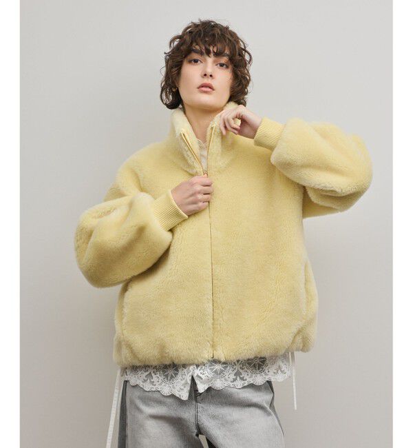 Diagram「ウールボアスタンドカラージャケット」|その他|イエロー