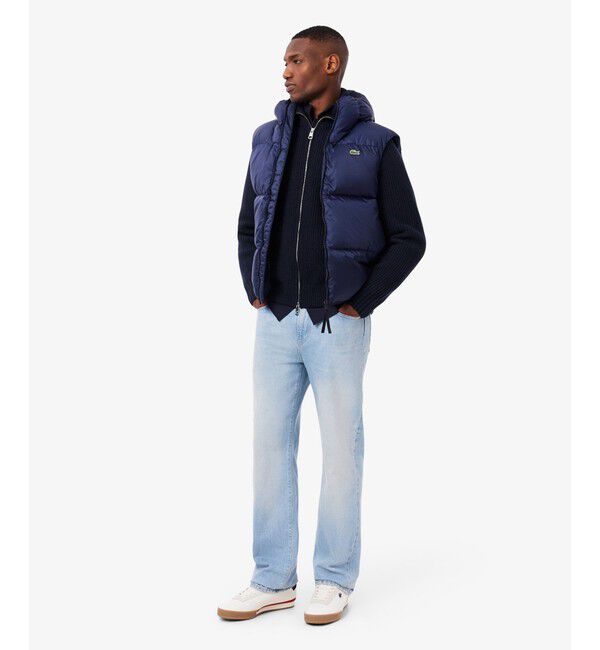 LACOSTE「ミドルゲージハイネックジップウールセーター / ドライバーズニット」|ニット・セーター|