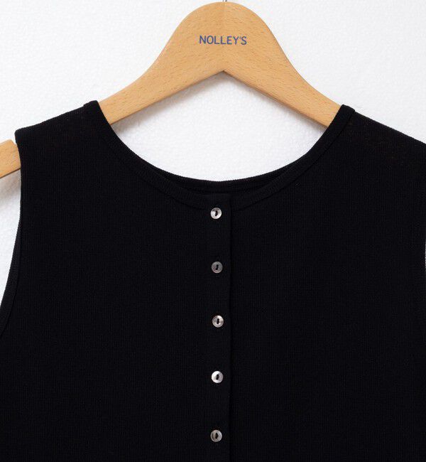 NOLLEY'S「《アンサンブル対応》シアーワッフルヘンリーノースリーブ2WAYプルオーバーカットソー」|Tシャツ・カットソー|
