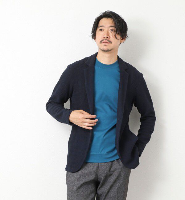 Stutostein「《ビジカジ対応》Relax Jogger Jersey ウォッシャブルテーラーCD」|カーディガン|