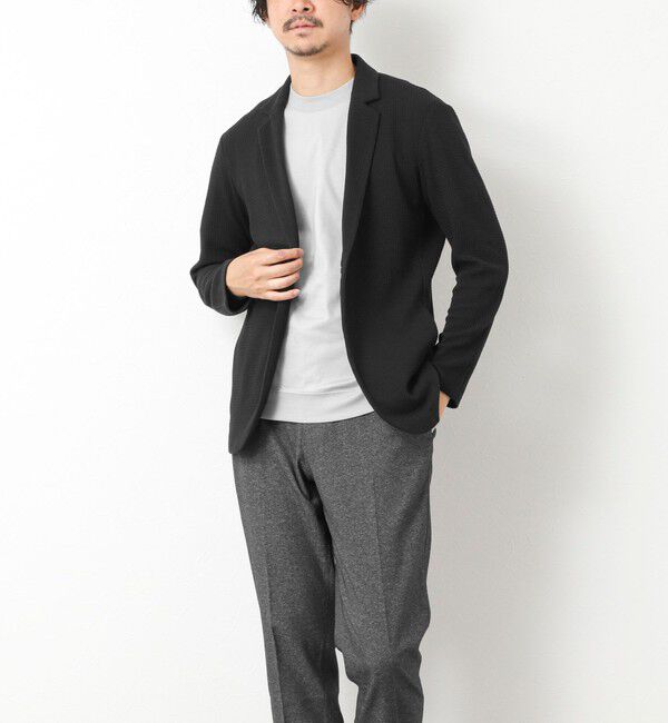 Stutostein「《ビジカジ対応》Relax Jogger Jersey ウォッシャブルテーラーCD」|カーディガン|