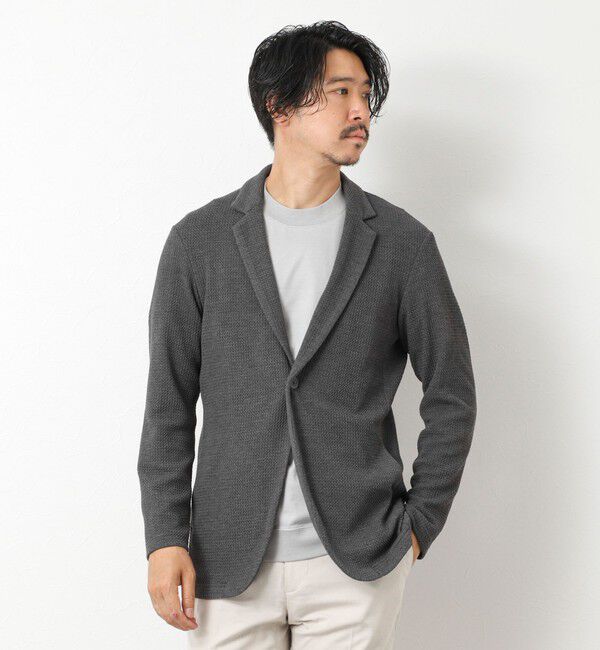 Stutostein「《ビジカジ対応》Relax Jogger Jersey ウォッシャブルテーラーCD」|カーディガン|