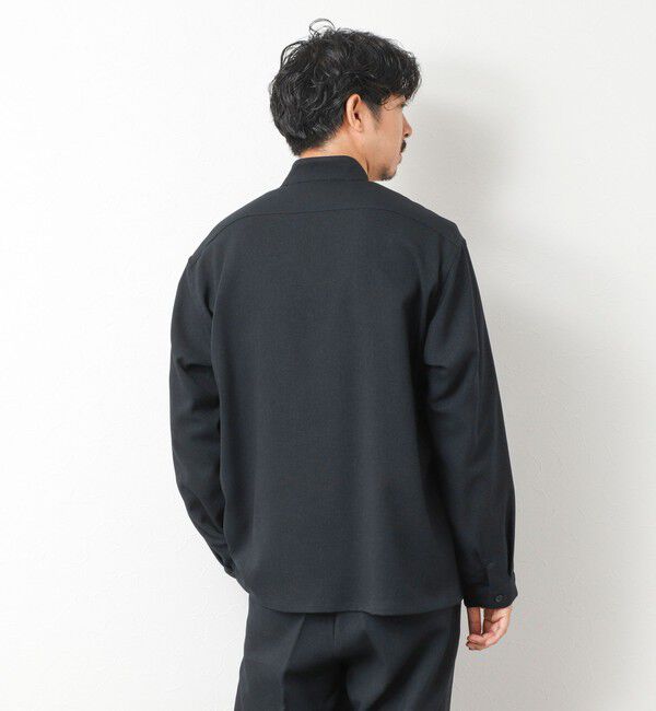 NOLLEY'S goodman「《セットアップ対応》LANATEC ウーステッドサージストレッチ マオカラーシャツブルゾン」|ブルゾン・スタジャン|