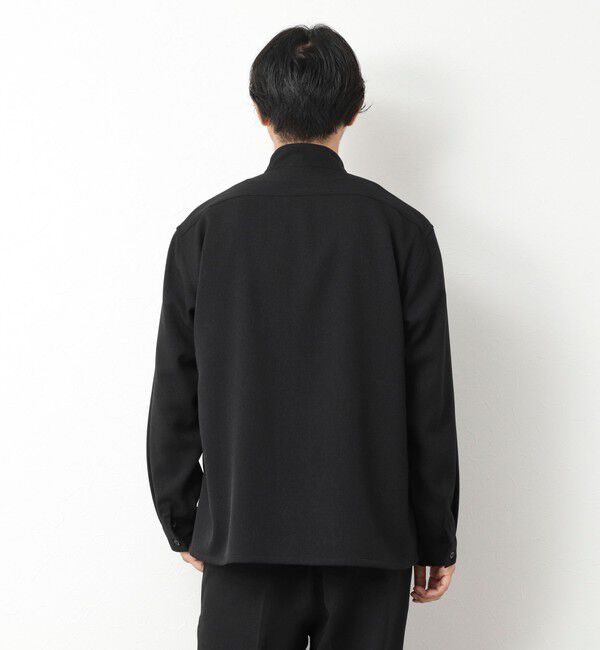 NOLLEY'S goodman「《セットアップ対応》LANATEC ウーステッドサージストレッチ マオカラーシャツブルゾン」|ブルゾン・スタジャン|