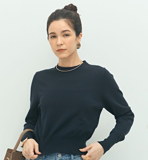 NOLLEY'S「《手洗い可能》襟レース2WAYプルオーバーニット」|ニット・セーター|