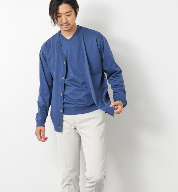 NOLLEY'S goodman「《ビジカジ対応》シルケットスムースドレスL/S V Tシャツ 25AW」|Tシャツ・カットソー|