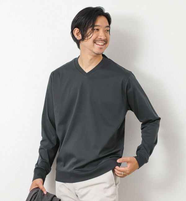 NOLLEY'S goodman「《ビジカジ対応》シルケットスムースドレスL/S V Tシャツ 25AW」|Tシャツ・カットソー|