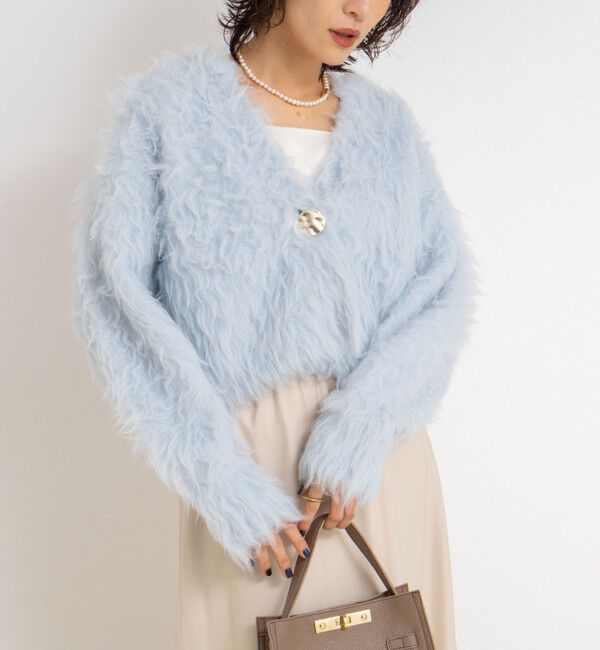 NOLLEY'S sophi「《手洗い可能》カール起毛ショートカーディガン」|カーディガン|